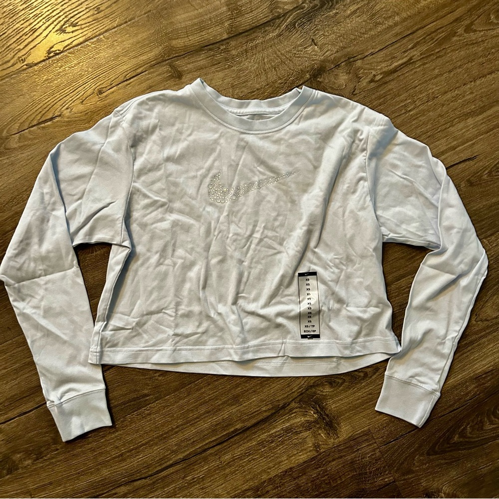 Nike Women's Soft Blue Long Sleeve Tee
